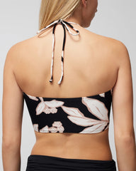 Soma / Halter Crop Top LEAF IT BE BLACK MINI