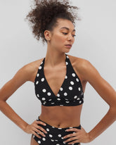 Soma / Shirred Halterkini Top MOVEMENT DOT MINI B