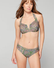 Soma / V-Wire Halter Bikini ORNAMENTAL PAISLEY G LIME