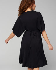 Soma / Flutter Sleeve Short Bra Dress BLACK