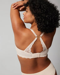 Soma / Push-Up Plunge Bra with Lace PALE SAND