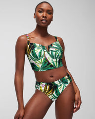 Soma / Ruched Bikini Bottoms BUNGALOW PALMS MINI IVORY