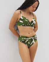 Soma / Soma Swim Twist-Front Bikini Bottoms TROPICAL BREEZE MID PALM