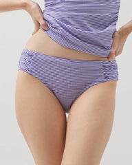 Soma / Ruched Bikini Bottoms BLUE SEERSUCKER