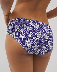 Soma / Ruched Side Bikini Bottom TROPIC TILES TRUE BLUE