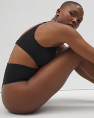Soma / Second Skin by Soma Mid-Level Shaping Seamless Thong BLACK