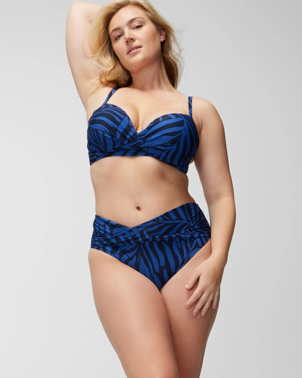 Soma / Twist-Front Bikini Bottom UNBELEAFABLE TRUE BLUE