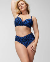 Soma / Twist-Front Bikini Bottom UNBELEAFABLE TRUE BLUE