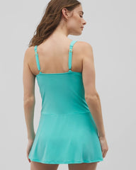 Soma / Beyond Control Grommets Swim Dress CARIBBEAN TEAL