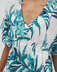 Soma / Rayon Crepe Cover Up PALM PERFECT COCONUT