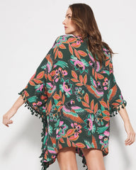 Soma / Tie-Front Cover-Up PARROT-ISE LUSH EMERALD