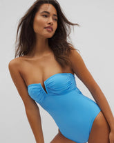Soma / La Cote Dazure Bandeau Macrame One-Piece Suit LAVOIR BLEU