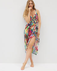 Soma / Keep It Moving Chiffon Ruffle Sarong MULTI
