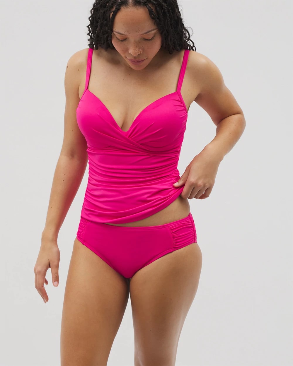 Soma / Ruched Bikini Bottoms CAMELLIA ROSE