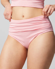 Soma / Seersucker High-Waist Bottoms PINK STRIPE