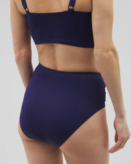 Soma / Ruched High-Waist Bikini Bottom TRUE BLUE