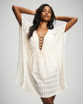 Soma / Sunkissed Crochet Chiffon Caftan COCONUT WATER