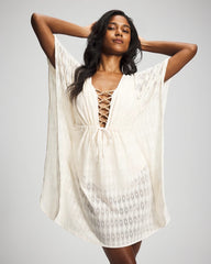 Soma / Sunkissed Crochet Chiffon Caftan COCONUT WATER