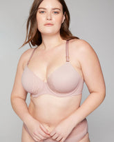 Soma / Perfect Coverage Convertible Bra with Lace back ADOBE ROSE