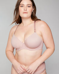 Soma / Perfect Coverage Convertible Bra with Lace back ADOBE ROSE