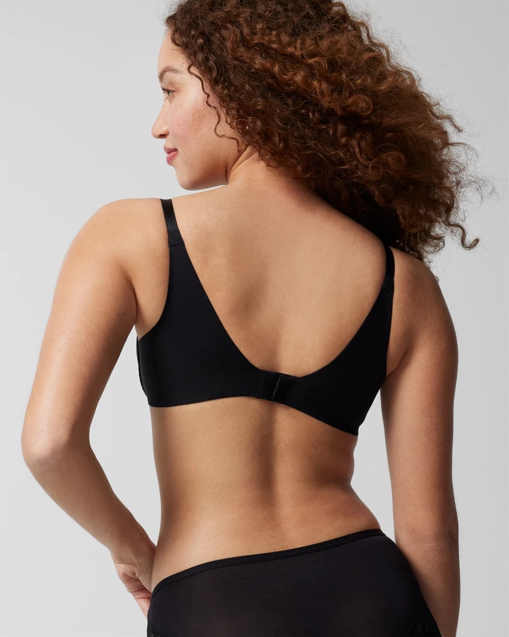 Soma / Perfect Coverage Bra with Lace Trim BLACK