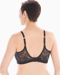 Soma / Wireless Pocketed Lace Bra BLACK
