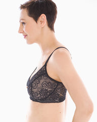 Soma / Wireless Pocketed Lace Bra BLACK