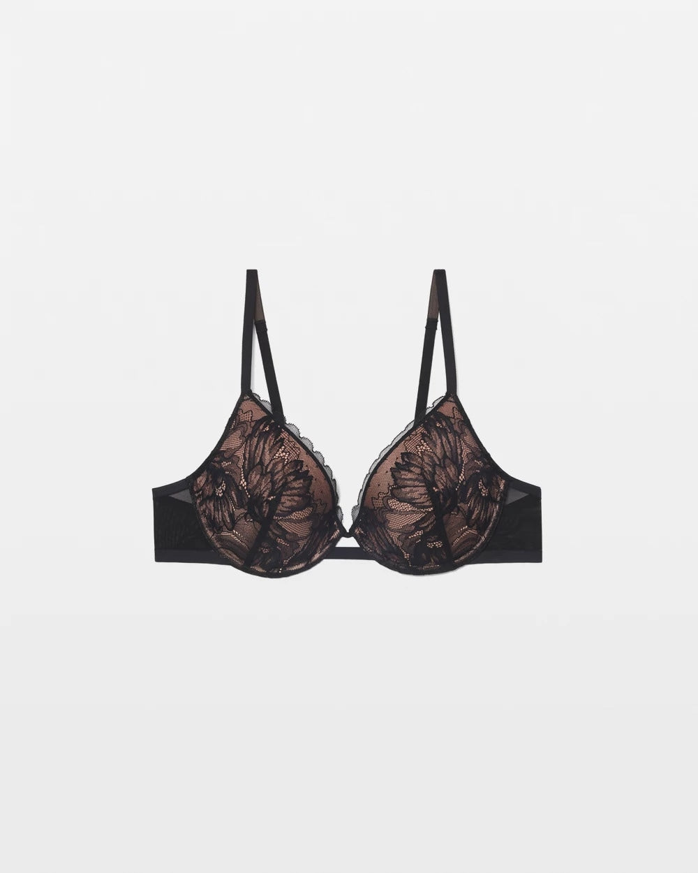 Soma / Plunge Bra with Lace BLACK