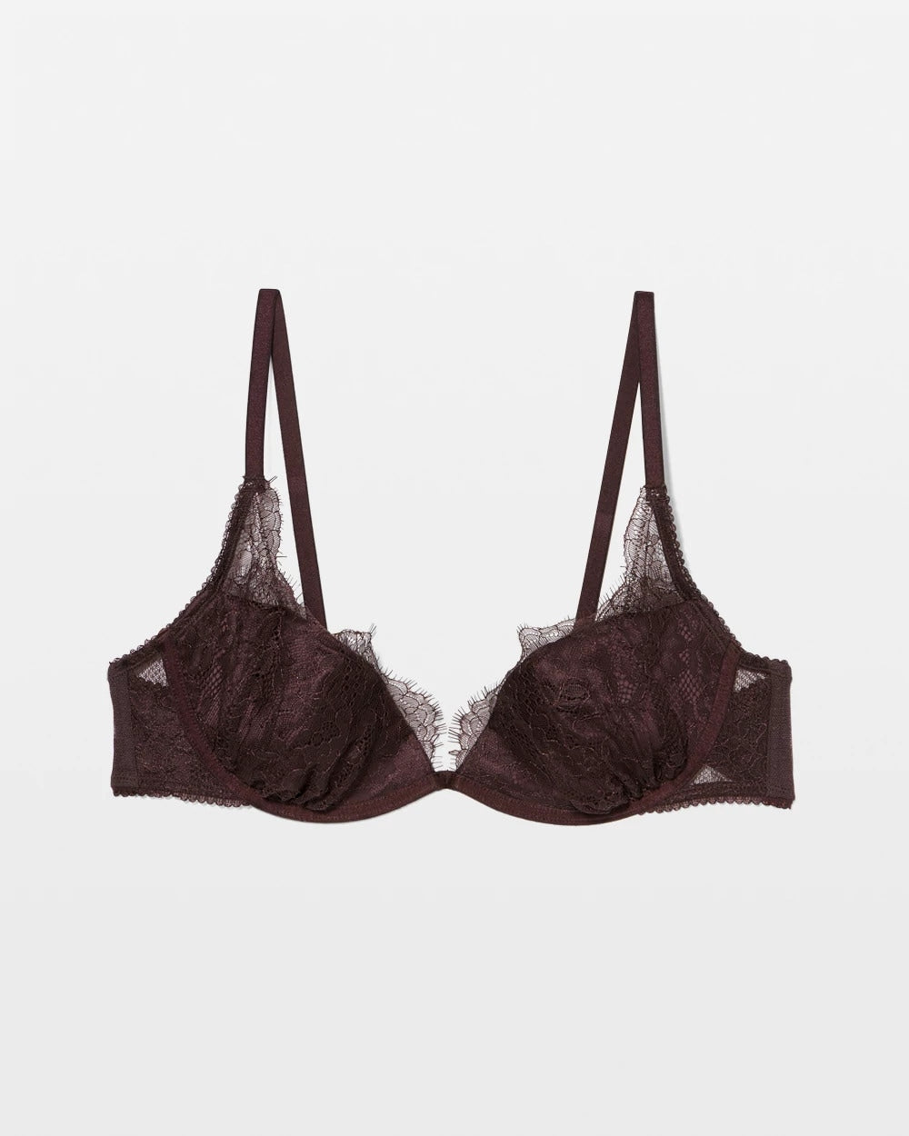 Soma / Soma’s Sexiest Eyelash Lace Plunge Bra CHOCOLATE PLUM