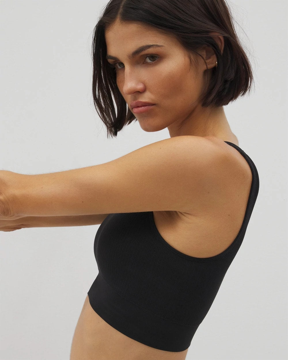 Soma / Seamless Rib Bralette BLACK