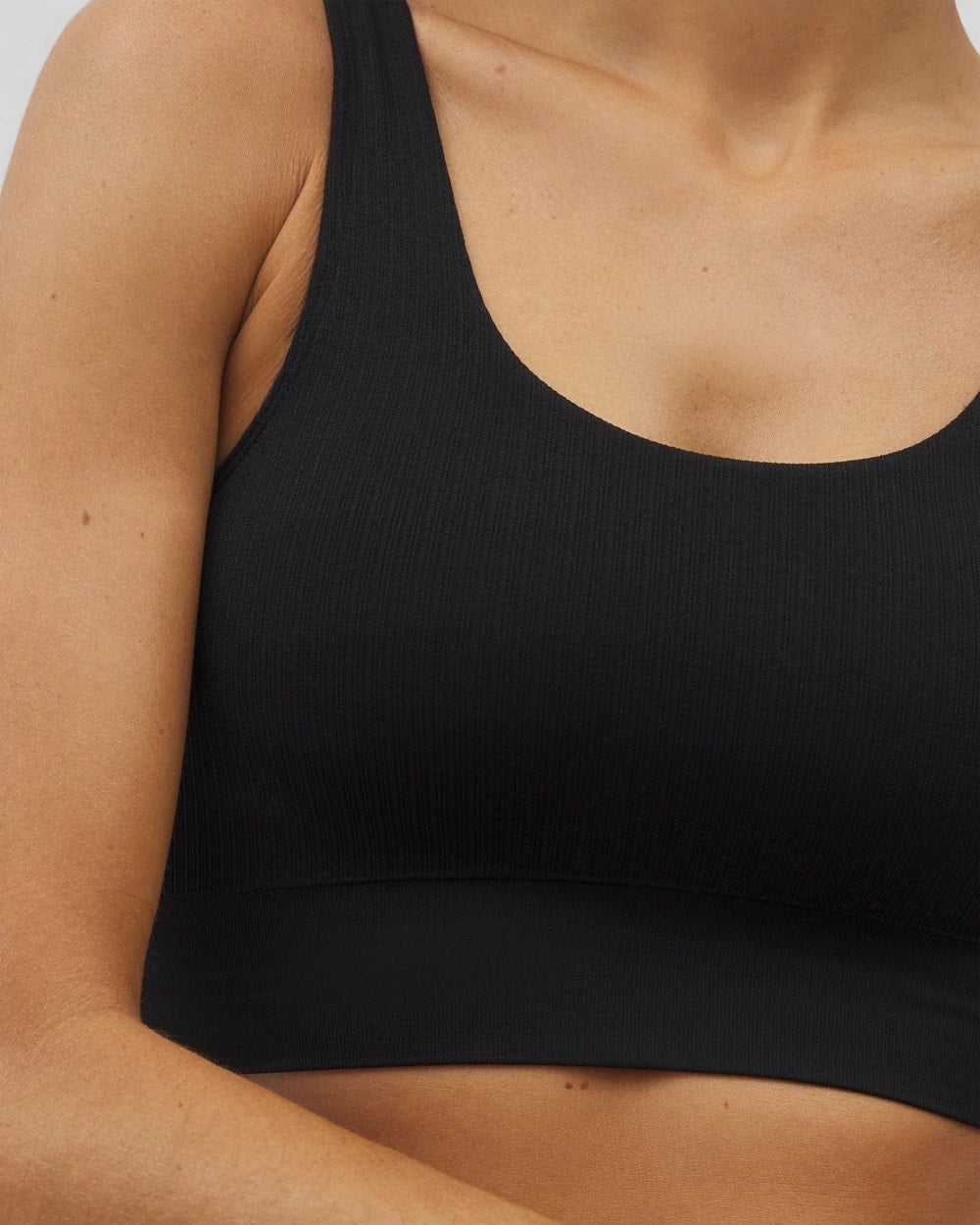 Soma / Seamless Rib Bralette BLACK