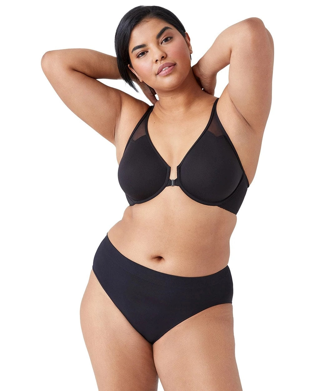 Soma / T-Back Front Close Underwire Bra BLACK