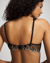 Soma / Venice Lace Embroidered Balconette Bra BLACK