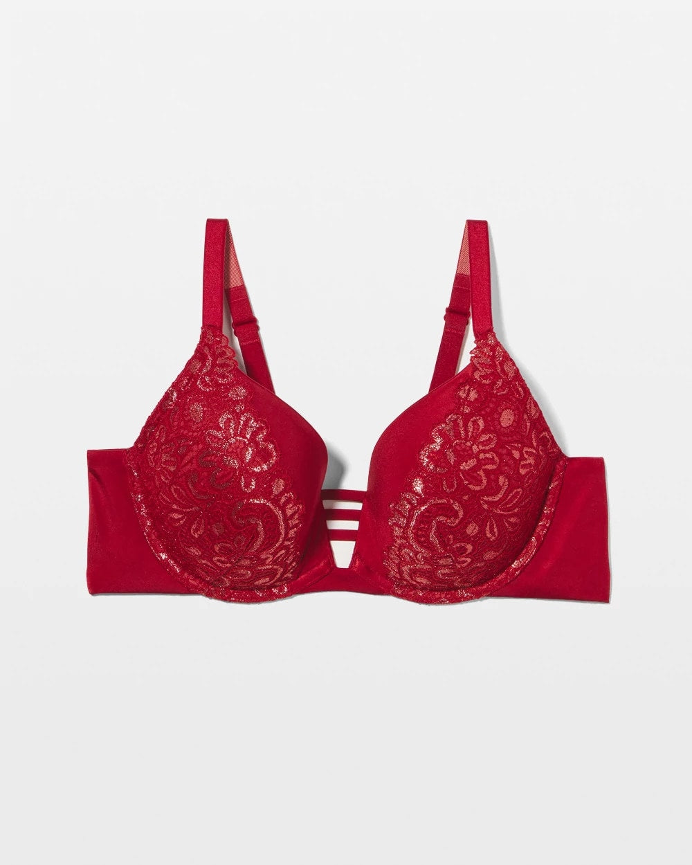 Soma / Push-up Plunge Bra with Lace PAINT THE TOWN RED LUREX