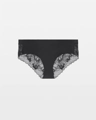 Soma / Cheeky Hipster Panty with Lace Back BLACK