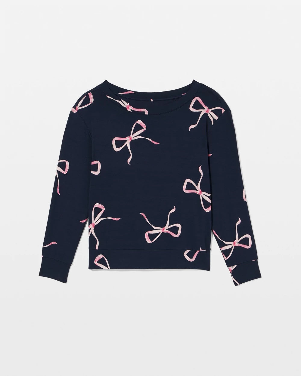 Soma / Long-Sleeve Pajama Top BELOVED BOWS GRAND NAVY