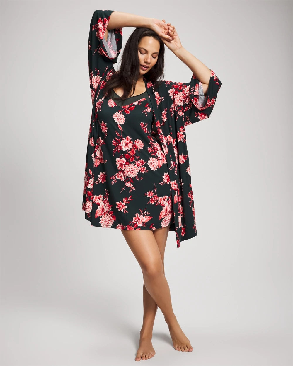 Soma / Short Robe COTTAGE FLORAL GREEN
