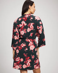 Soma / Short Robe COTTAGE FLORAL GREEN