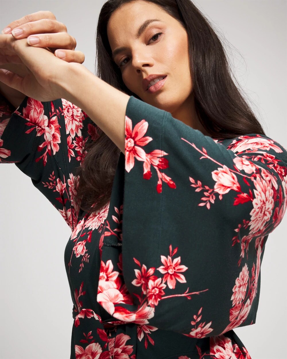 Soma / Short Robe COTTAGE FLORAL GREEN