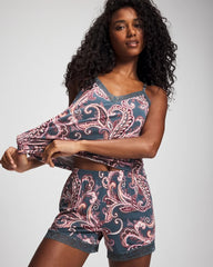 Soma / Lace-Trim Pajama Shorts IMPERIAL PAISLEY MD PET