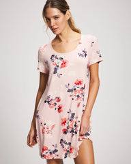 Soma / Short Sleeve Scoop Neck Sleepshirt FLORAL DREAMS PINK BLUSH