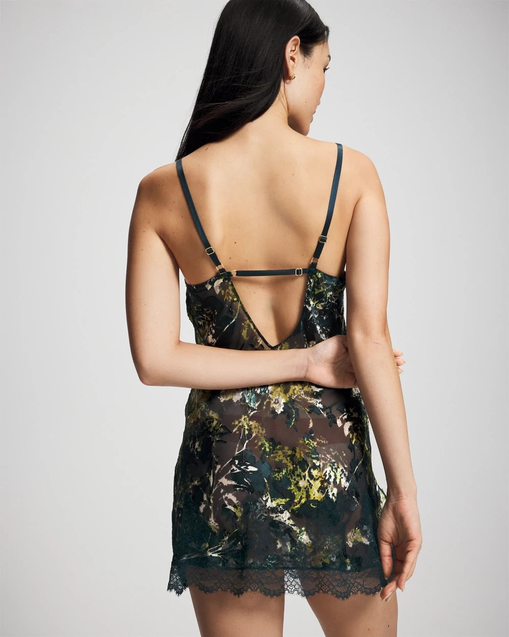 Soma / Silk Burnout Chemise FERN FANTASY DARK HARBOUR