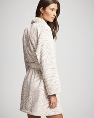 Soma / Plush Short Robe ZEBRA ZEN GRAY GLASS