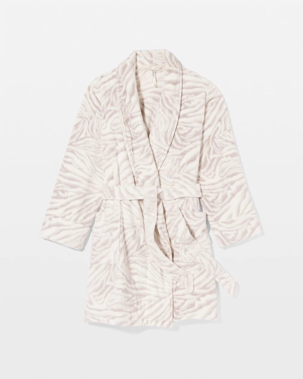 Soma / Plush Short Robe ZEBRA ZEN GRAY GLASS