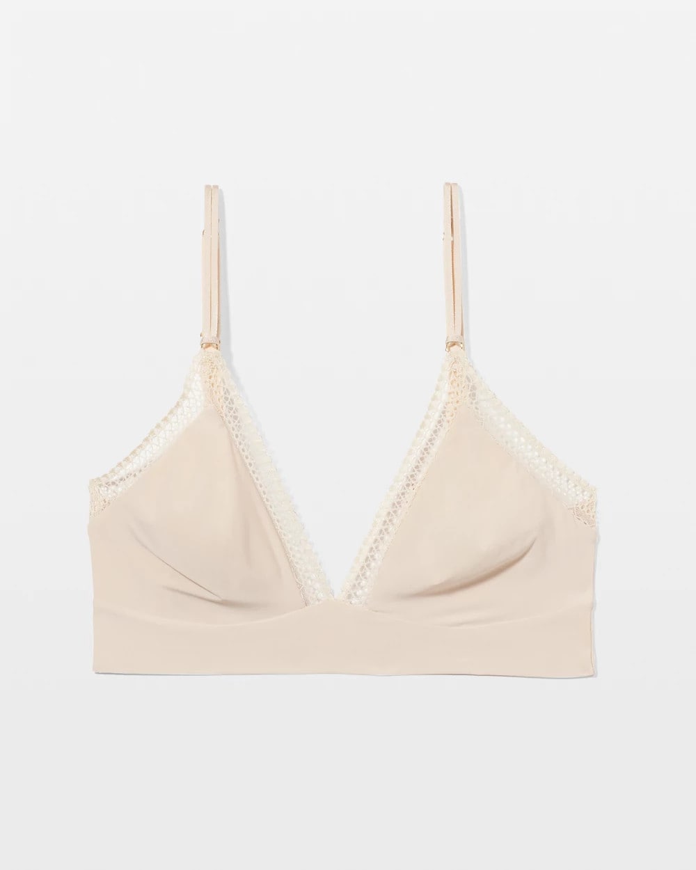 Soma / Geo Lace Trim Bralette PALE SAND
