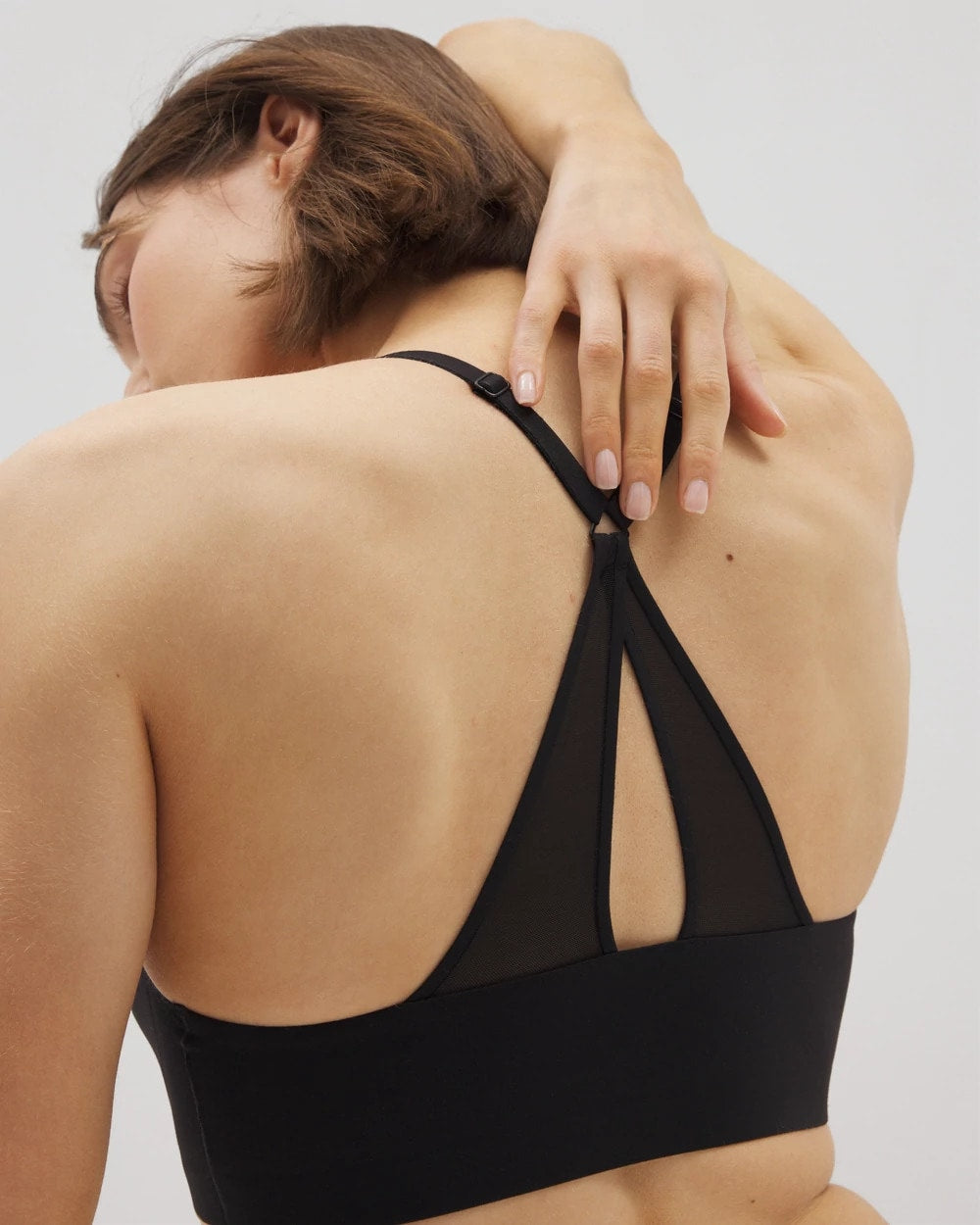 Soma / Racerback Mesh Bralette BLACK