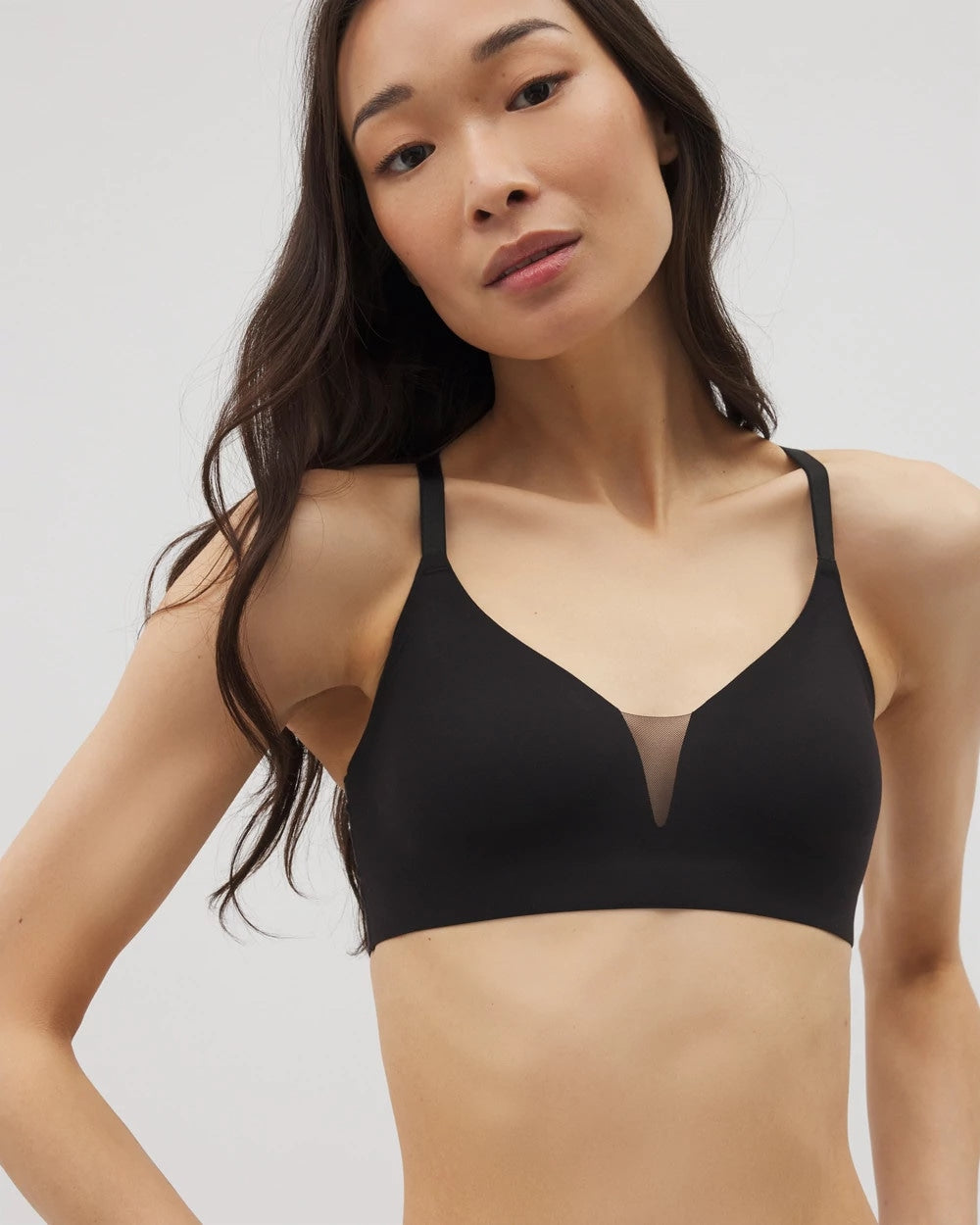 Soma / Mesh Adjustable Bralette BLACK