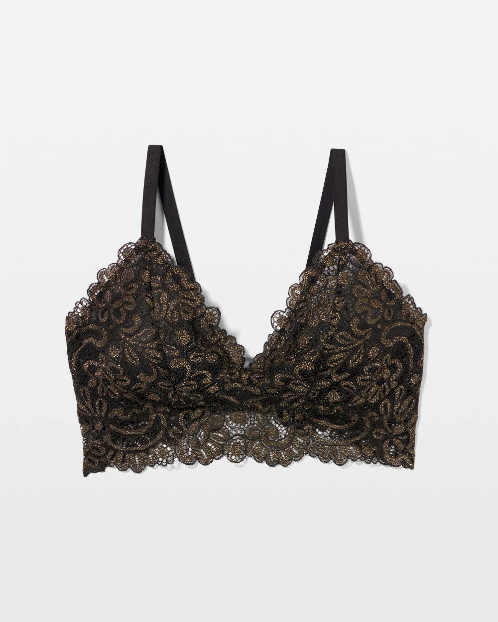 Soma / Lace Bralette BLACK W/ GOLD FILL