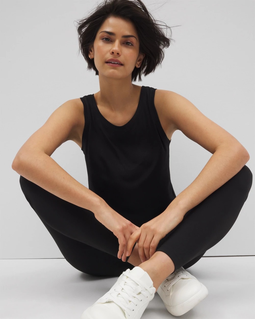 Soma / Rib Knit Tank BLACK