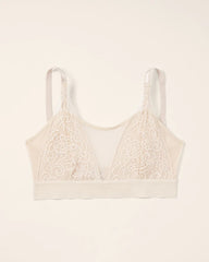 Soma / Wireless Pocketed Cupless Lace Bralette IVORY